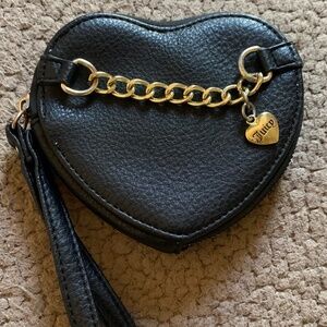 Juicy Couture Black Heart Wristlet